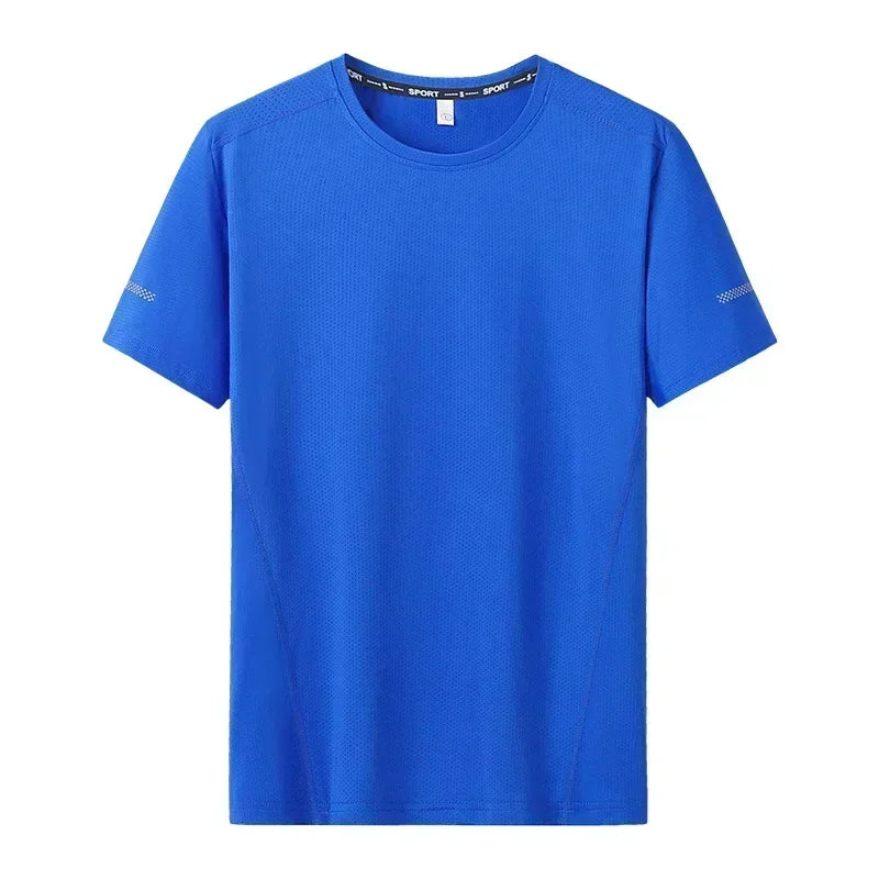 3pcs Summer Sport T-shirt for Men Plus Size 6XL/7XL Quick Dry Tees Oversized Round Neck Short Sleeve Fitness Running T-shirt