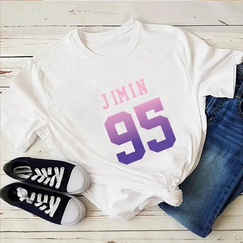 Tops for Women (taehyung) Jungkook Fan T Shirt Women Suga Kpop Harajuku Tshirt Woman Tshirts Aesthetic Clothes