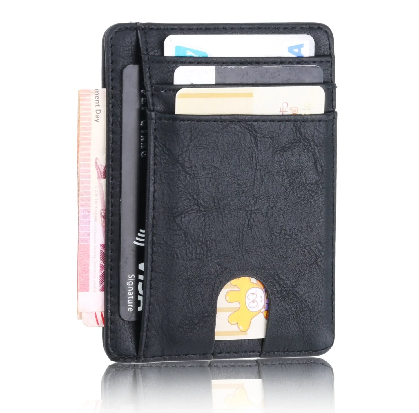 Blocking Wallet Business Card Cover for Case Super Thin Men Leather Credit Card Holder Card Travel Wallet Minimalist Wallet