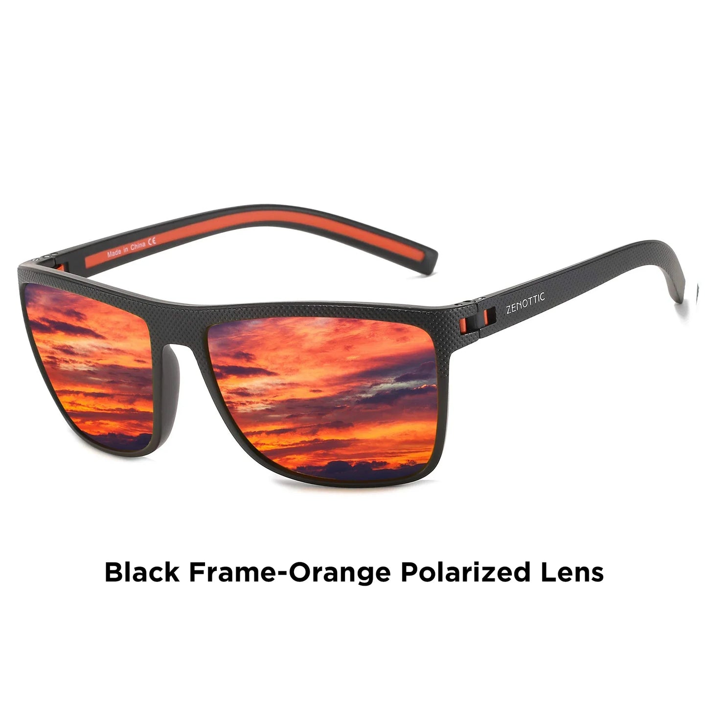 Polarized Sunglasses for Men Lightweight TR90 Frame UV400 Protection Square Sun Glasses