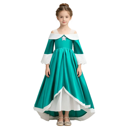2026 Movie Off Shoulder Big Swing Skirt Princess Galaxy Dress up Rosalina Cosplay Outfit Children Plumber Bros Girl Costume Gown