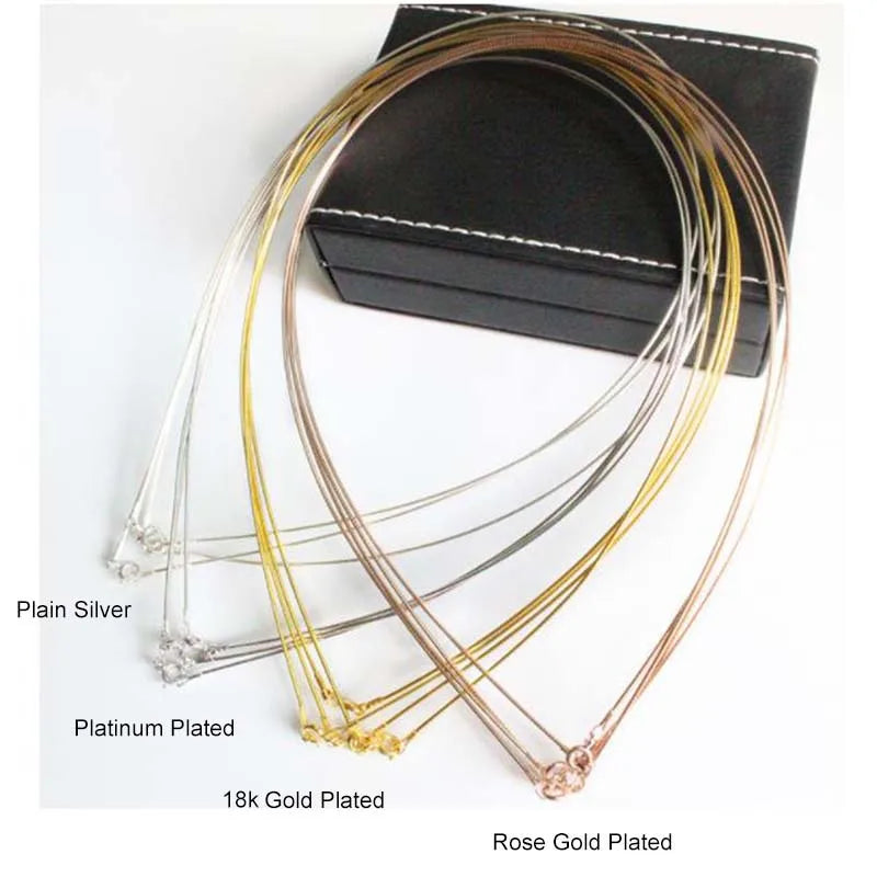 Genuine Real Pure Solid 925 Sterling Silver Necklace for Women Punk Rock Rose Gold Snake Chains Jewelry Female Necklaces Choker