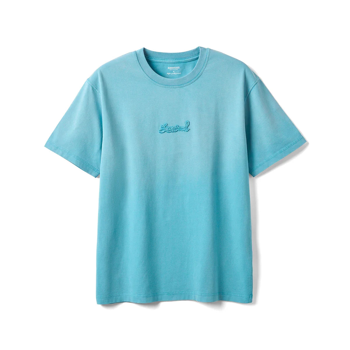 2026 Summer New 260gsm 100% Cotton Fabric Snow Washed Vintage T-shirts Men Letter Embroidery Plus Size Tops