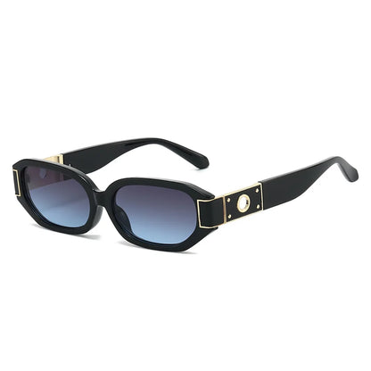European American Polygon Small Sunglasses UV Protection Sun Glasses Multi Color Lens Women Street Fashion Outdoor Beach Shades