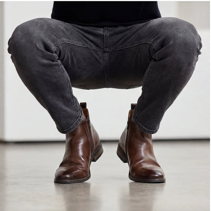 Chelsea Men Boots Fashion Brand Comfortable Leather Ankle Boots
