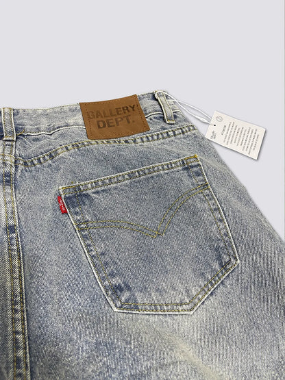 Denim Bell-bottoms Washed And Worn Patchwork Jeans