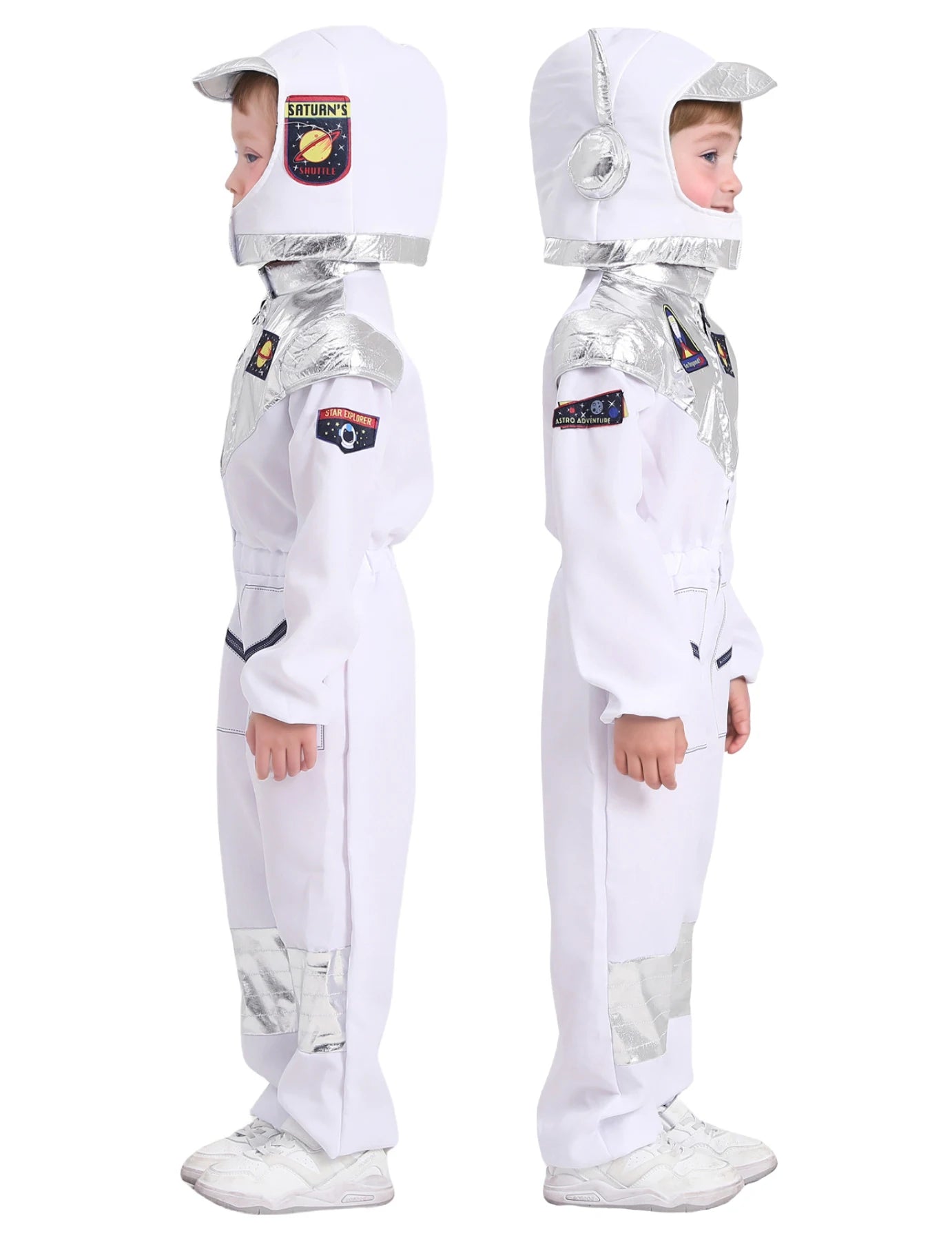 Deluxe Boys Girls White Space Astronaut Costume Suitable For Book Week Halloween Carnival Out Space Themed Party Kids Costumes