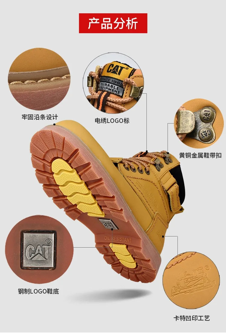Genuine Leather Mens Women Winter Ankle Military Treking Snow Yellow Tactical Boots Outdoor for Men Work Shoes Sneakers