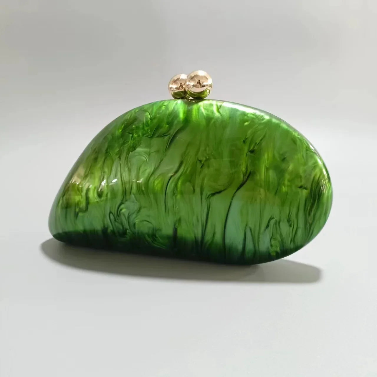 shell shape clutch bag women designer evening party cute purse new green gold purple ivory handbag High Quality