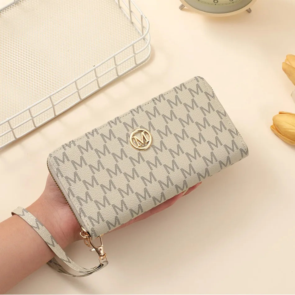 New Zipper Long Wallets Women Men Coin Purses Multi-card Slot Cards Holder Handbags Billfold Wristlet Wallet Clutch Money Bags