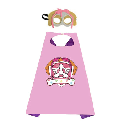 Anime Dog Patrol Cape Kids Cloak Eye Mask Marshall Chase Skye Zuma Rubble Rocky Cloak Children Cosplay Costume Halloween Costume