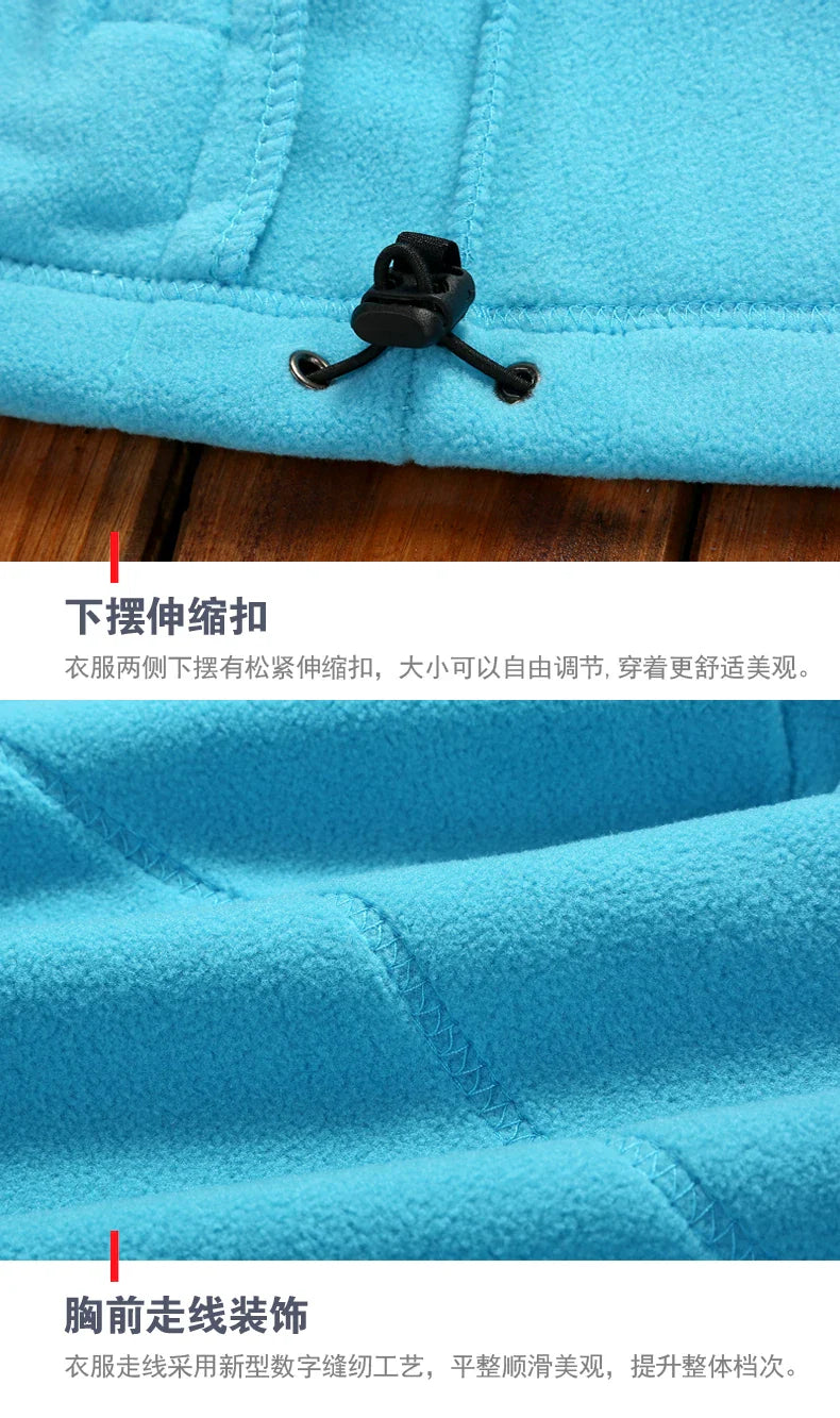 2023 New Winter Women's Zipper Cardigan Sweatershirt Warm Coral Fleece Jacket Ladies Outdoor Running Polar Fleece Coat Clothes