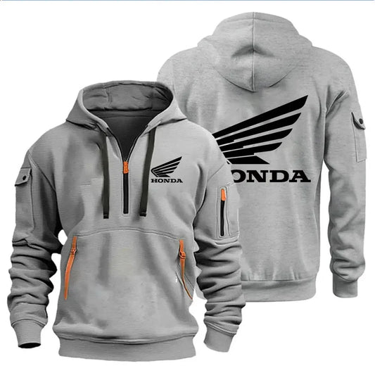 Men's Hoodies Motorcycle Jackets Honda Wings Logo Printed Sweatshirt Pullover Trendy Motorcycle Jackets for Autumn and Winter