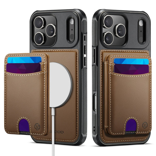 2 in 1 Magnetic Leather Wallet Cards Solt Case For iPhone 17 Pro Max 16 15 Plus 14 13 12 11 air kickstand For Magsafe Bag Cover