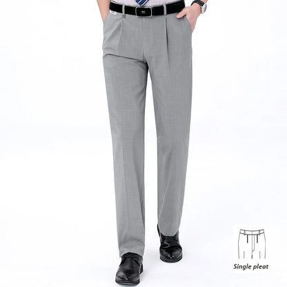 Brand New High-end Men's Wool Pants -Wool Blend Thin Fabric for Summer,Business Formal Dress Pants,Wool Blend Trousers