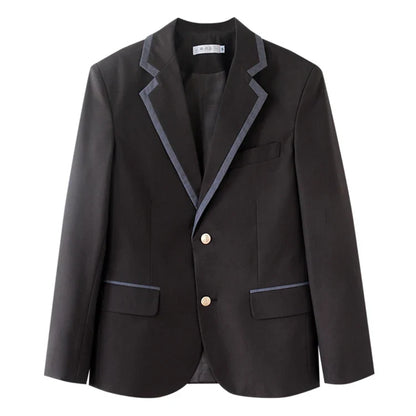 Korean Sle Student orm Jaet Briti College Wind Long Sve Button up Polyester Casual Wear for Men And Women