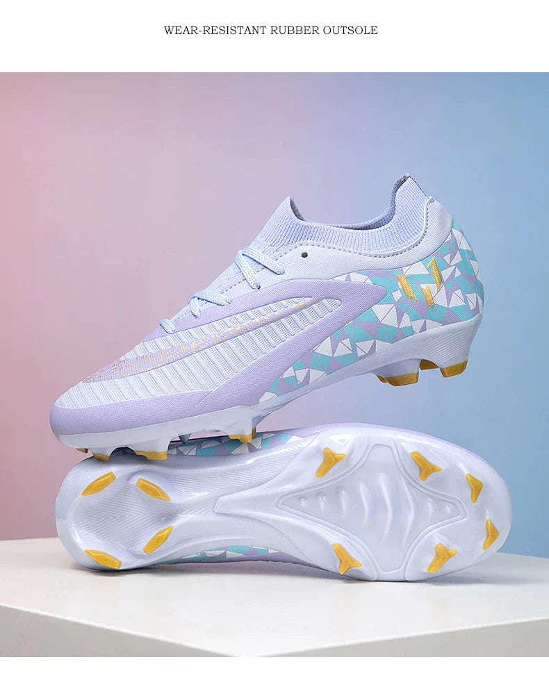 New Kid Match Boys Football Boots Sports Shoes Match Soccer Shoes Outdoor Sneakers Professional Non-Slip Comfortable Unisex