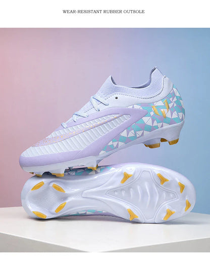 New Kid Match Boys Football Boots Sports Shoes Match Soccer Shoes Outdoor Sneakers Professional Non-Slip Comfortable Unisex