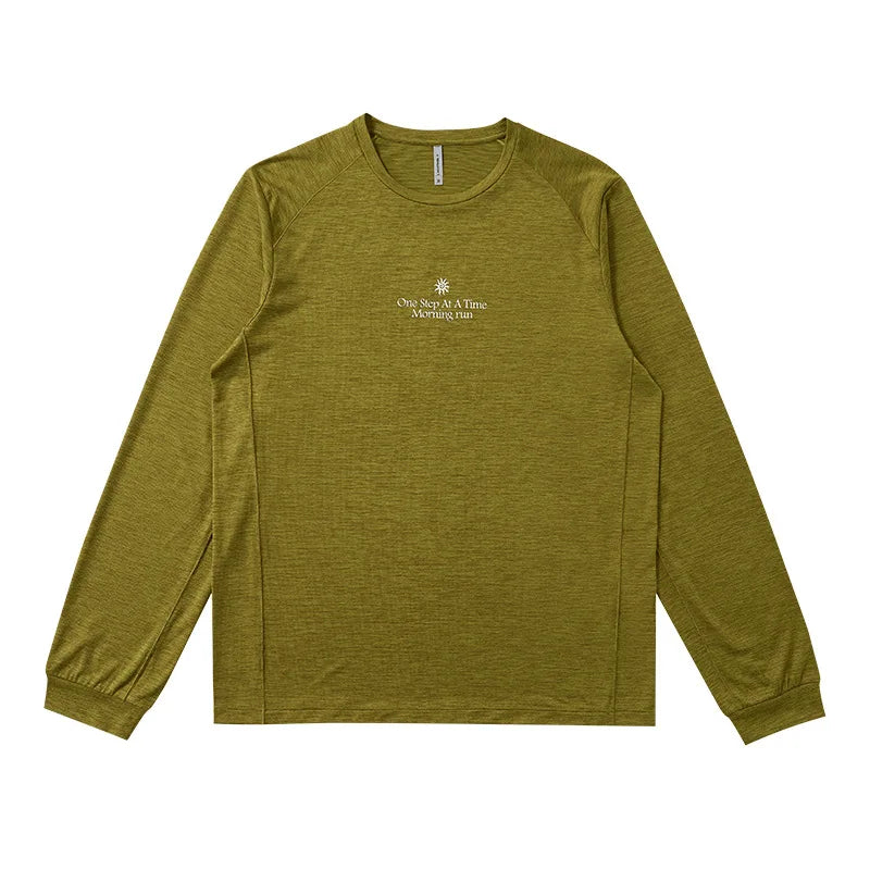 Men's Long Sleeve Quick Dry Sports T-Shirt Moisture Wicking Gym Fitness Top Outdoor Running Hiking Activewear Workout Tee
