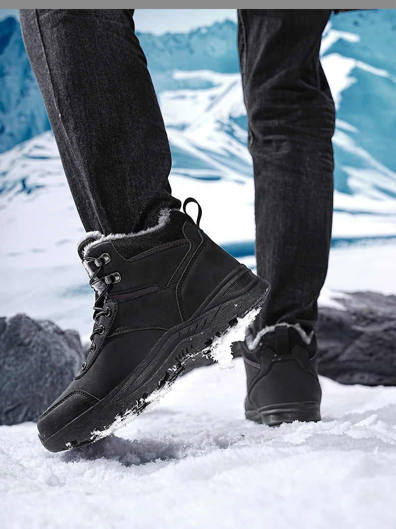snow boots men winter boots keep warm plush boots hiking boots men casual shoes men mountain snow boots