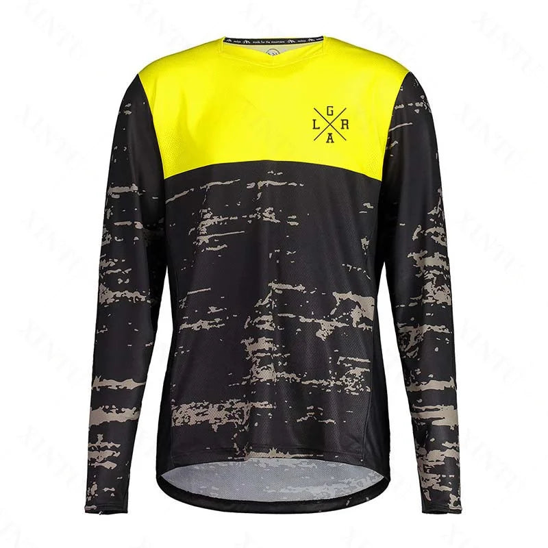 Men's Motorcycle Lrga Jersey MTB BMX Mountain Bike T-Shirt Long Sleeve Downhill Loose Rider Jersey MX Endurance Race Clothing
