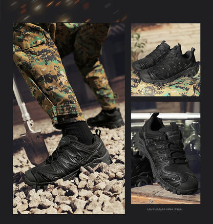 New Men Tactical Boot Combat Anti-Slip Brand Work Safety Shoes Breathable Special Force Army Boots Male Military Motorcycle Shoe