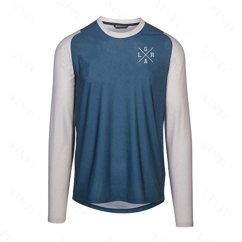 Men's Motorcycle Lrga Jersey MTB BMX Mountain Bike T-Shirt Long Sleeve Downhill Loose Rider Jersey MX Endurance Race Clothing