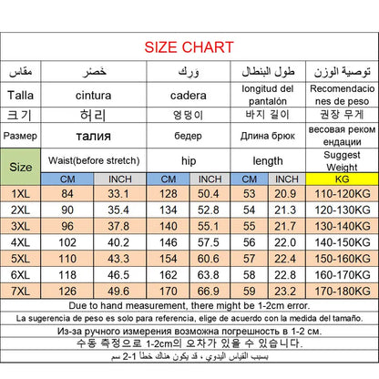 Men's Casual Shorts Plus Size 110-180kg Loose-fit Summer Trendy Sports Short Pants Mid-waist Running Workout Male Clothing 1-7xl