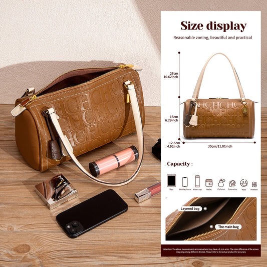 Women's Shoulder Bag 2026 New Simple Brown Handbag Women's Commuting Pillow Bag