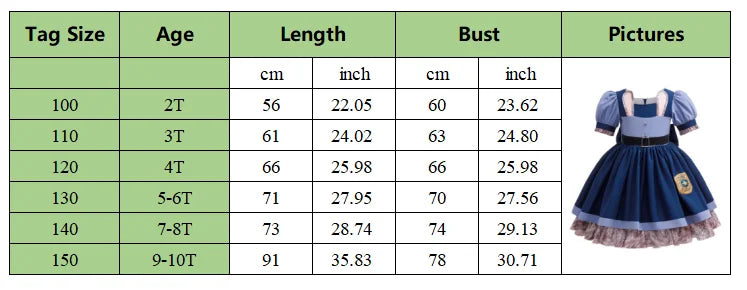 Girl Zootopia 2 Dress Cosplay New Moives Judy Costume Halloween Bunny Cosplay Dress Up Performance Birthday Clothes