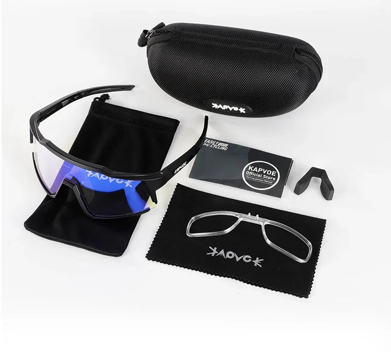 Photochromic Cycling Glasses UV400 MTB Clear Mountain Bike Transition Bicycle Sunglasses for Men Women Sports Eyewear