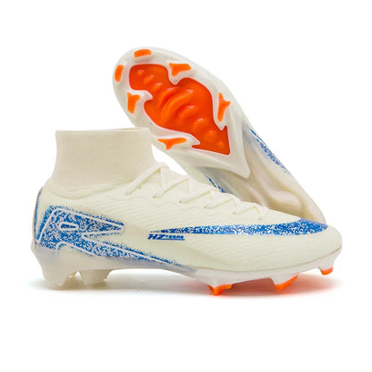 Kids Soccer Cleats for Boys and Girls Youth High-top Football Shoes Outdoor Athletic Turf Soccer Shoes