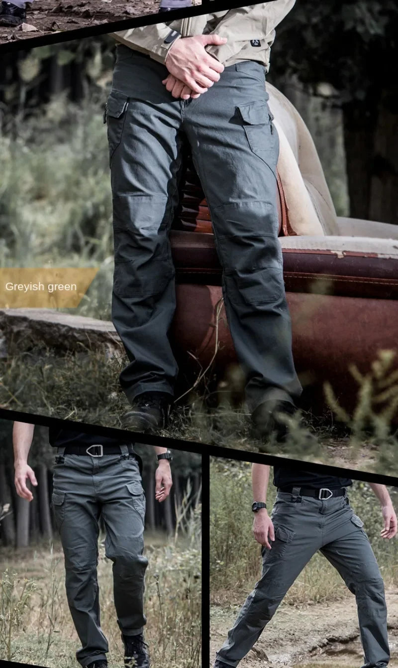 Stretch Canvas 97% Cotton 3% Spandex Tactical Pants For Men Climbing Hiking Trekking Cargo Pants Trousers