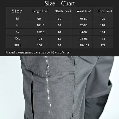 Camouflage Men Pants Tactical Cargo Pants Splash-Proof Men's Trousers Anti-Tear Multi-Pockets Outdoor Hiking Working Pant New