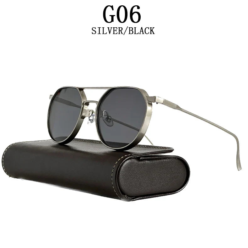 Heavy Metal Sunglasses For Men Round Steampunk Sunglasses Women Trendy Luxe Punk Fashion Glasses Gafas De Sol Hombre Zonnebril