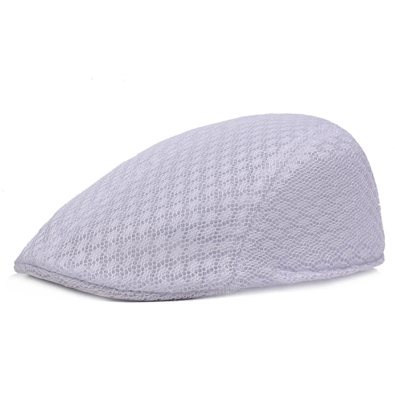 2023 New Summer Casual Beret Hat Unisex Mesh Flat Caps Newsboy Style adjustablr Fashion Breathable Summer Hat for Women Men Caps