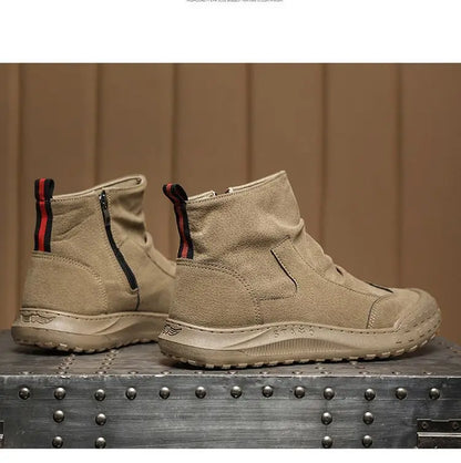 New Male Shoes Spring Autumn Men's Boots High Cut Footwear Quality Offers Cheap Original Deals Y2k Size 45 Designer Classic Sale