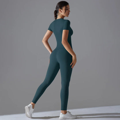 Quick-Drying Gym Leggings Set Yoga Suit Sports Set Sleeve Breathable Stretchy GYM Yoga Slim Fitness Active Top Tight Yoga Pant