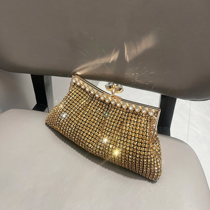 Handle Rhinestones Evening clutch Bag Purses and handbag luxury Designer shiny Crystal Clutch purse bucket bag shoulder bags