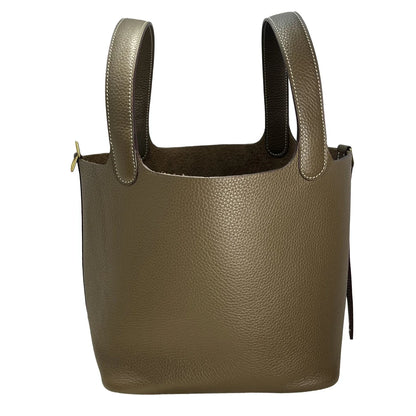 22 CM Large size Top Quality Bucket Bags Women's Bag Lady Luxury Designer High End Bag TC Cowhide Golden Sliver