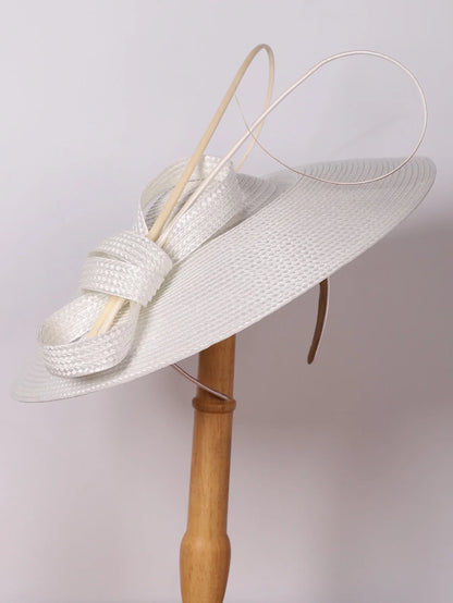 Fascinators Black White Weddings Pillbox Hat For Women Church Hat Sraw Fedora Black Wide Ladies Dress Kentucky Derby Hats