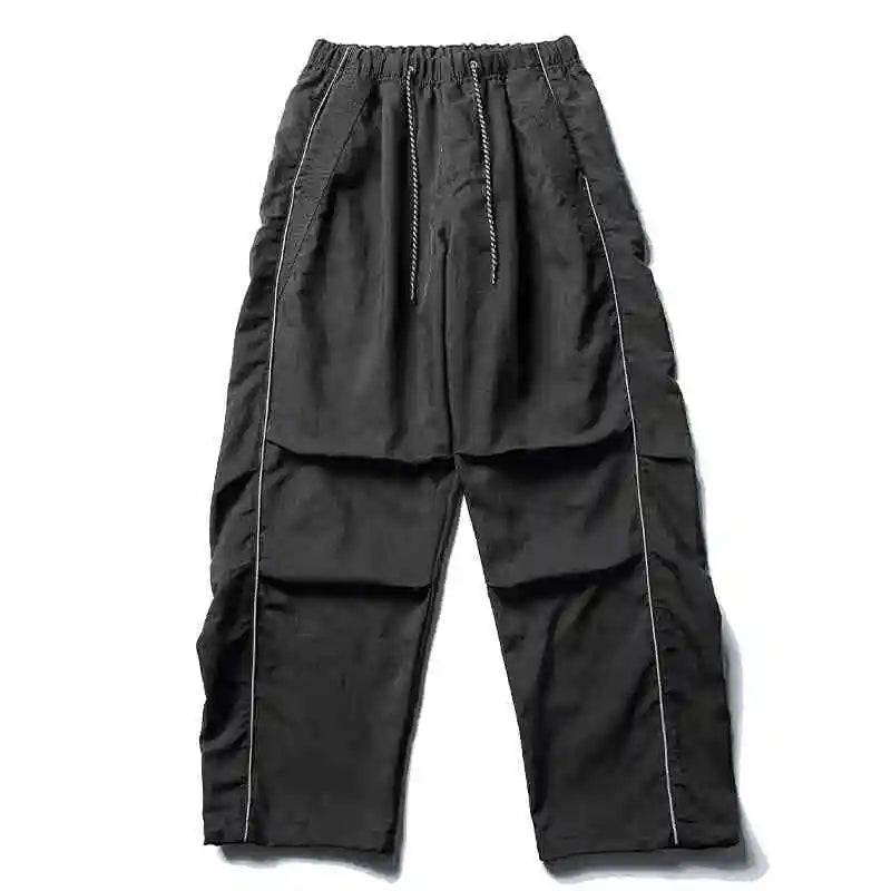 Korean Streetwear Waterproof Outdoor Utility Cargo Pants For Men Quick Dry Adjustable Hem Oversized Sport Casual Pants Trendy