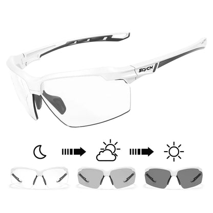3PACKS Photochromic Cycling Sunglasses Glasses Bike MTB Bicycle Hiking Golf UV400 Sports Glasses for Men Women Baseball