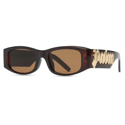 2024 Vintage Luxury Square Sunglasses Women Fashion Letters Sun Glasses Classic Retro Shades Outdoor Travel Male Eyewear UV400