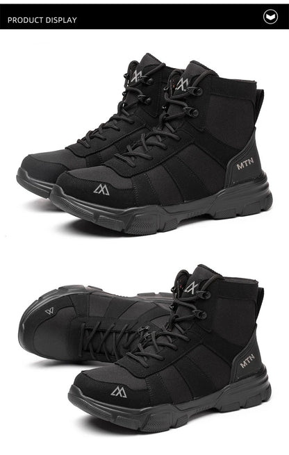 Light Breathable Protection Safety Shoes Men Steel Toe Cap Anti smash Work Shoes Anti-puncture Indestructible Man Safety Boots