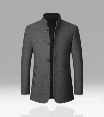 New Spring Men Cashmere Blazers Suits Jackets Stand-up Collar Business Casual Suits Coats Male Slim Fit Blazers Jackets Coats 4X
