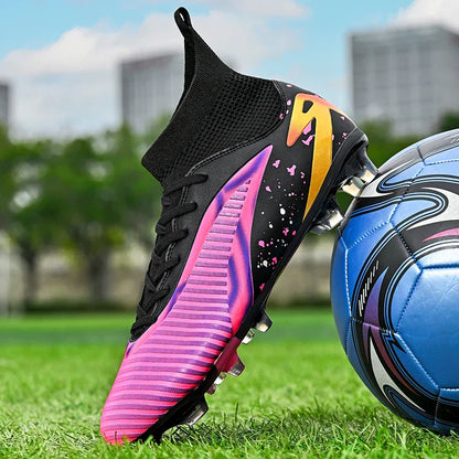 New Men Football Boots Sports Shoes Futsal High Ankle Soccer Shoes High-quality Indoor Non-Slip Outdoor Ultralight Non-Slip