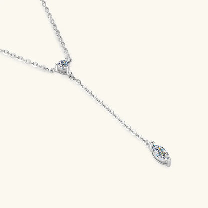 0.4cttw Marquise/round Cut Moissanite Necklace for Women D Color Luxury Pendant 925 Sterling Silver Jewelry Wholesale