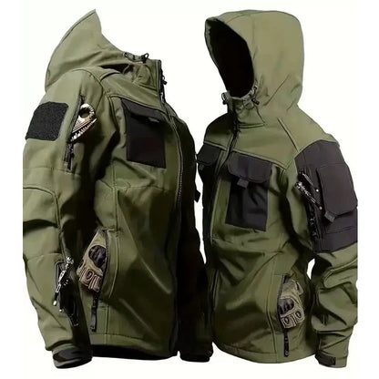 Men's Tactical Military Winter Autumn Fleece Waterproof Jackets Sports Hiking Camping Climbing Outdoor Hood Coat Hunting Combat