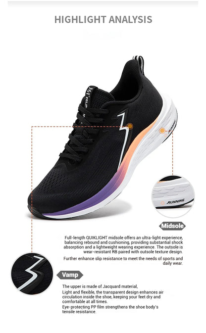 Men Running Shoes Lightweight Cushion Mesh Ventilation Autumn Rebound Non-Slip Sneakers Male 672522215F